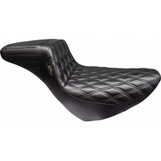 LE PERA Kickflip Daddy Long Legs Low Rider Seat - Double Diamond - Black - FL/FX '18-'24 - 0802-1542 LYR-590DLDD